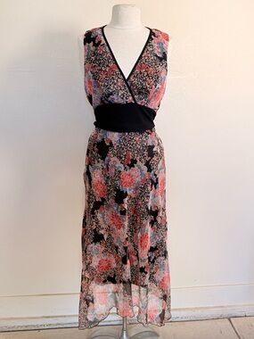 Vintage Y2K Floral Fairy Goth Butterfly Maxi Dress Babydoll Boho Romantic Grunge